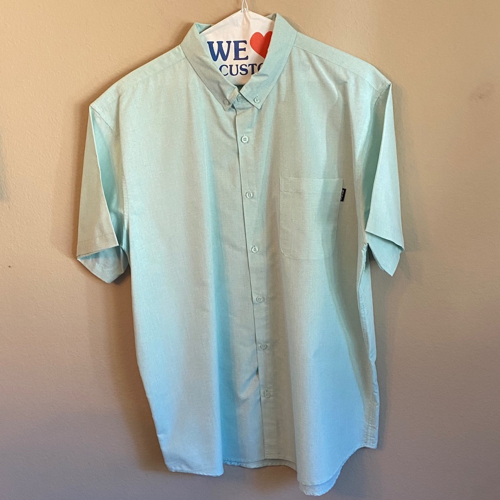 MOLOKAI Surf Co Button Down Mint Green Shirt XL